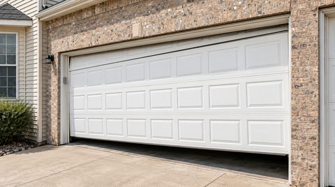 Garage door off its track