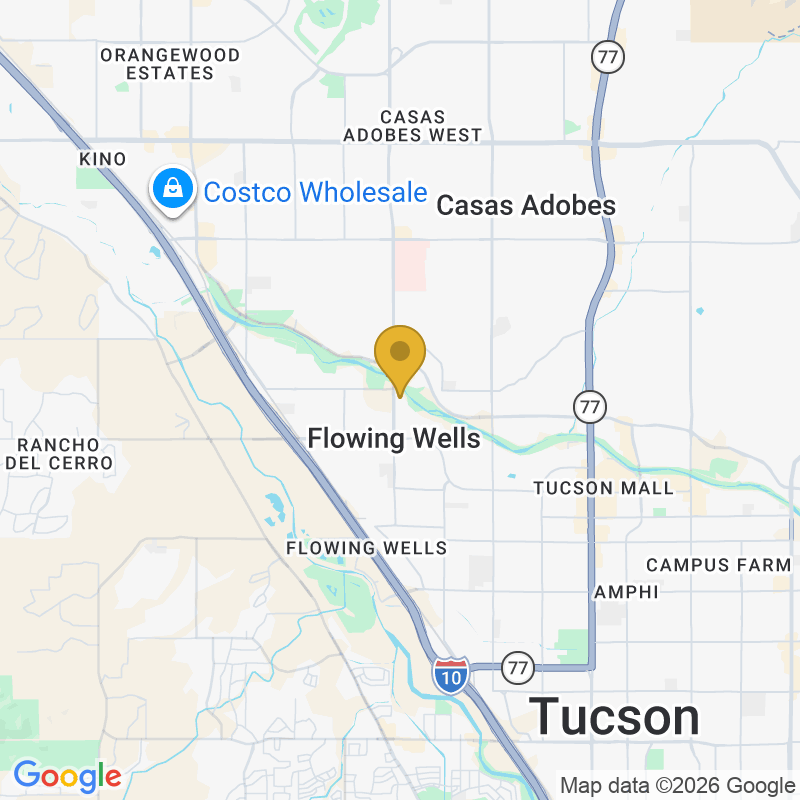 Map showing location of C & D Garage Doors, 5120 N La Cholla Blvd Building #2, Tucson, AZ 85705