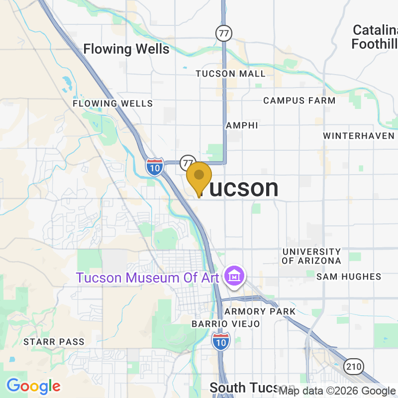 Map showing location of Elite Garage Doors & Gates, 920 W Grant Rd, Tucson, AZ 85705
