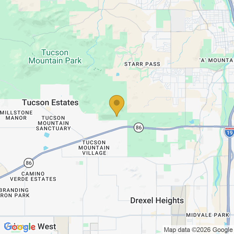 Map showing location of Burton Complete Garage Door Services LLC, Serves Tucson
