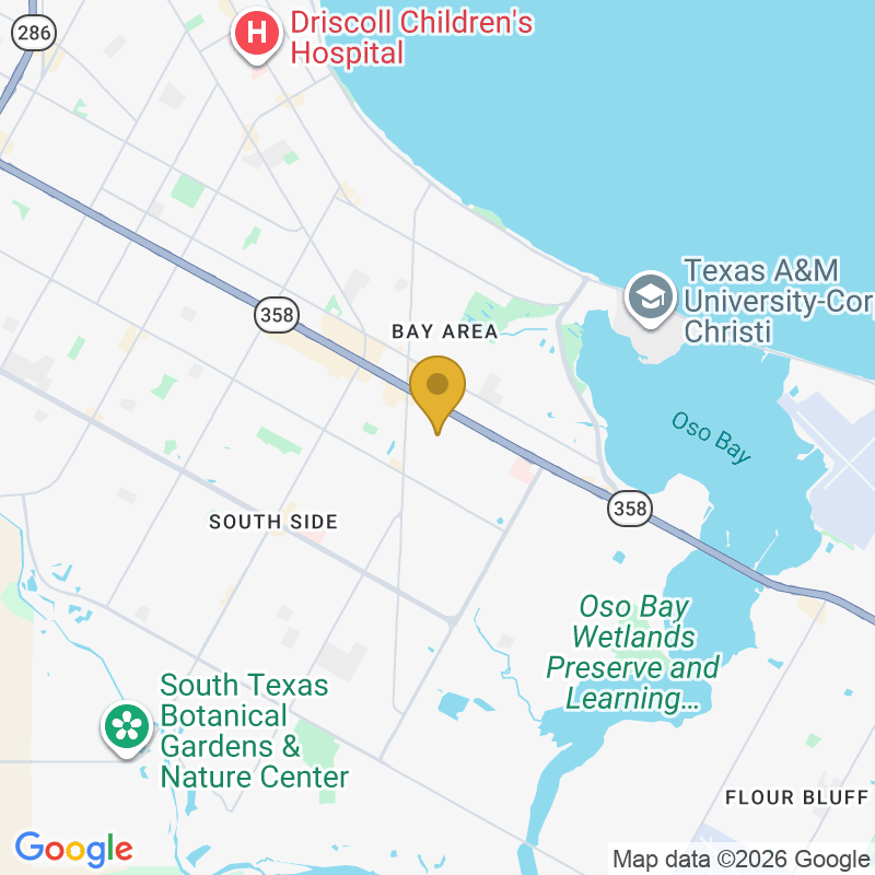 Map showing location of Affordable Garage Doors & Services, Serves Corpus Christi