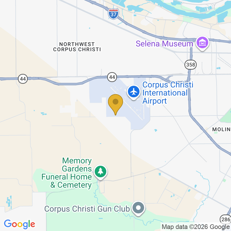 Map showing location of Triple A Overhead Doors, Serves Corpus Christi