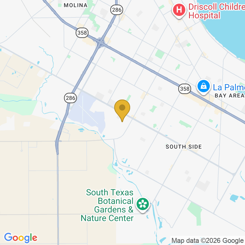 Map showing location of Industrial Overhead Door, 3790 Wow Rd, Corpus Christi, TX 78413