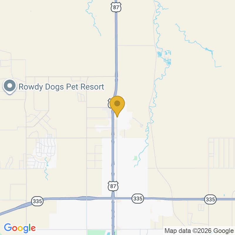 Map showing location of ADP Overhead Door, 101 E Cottonwood Ave St, Amarillo, TX 79108