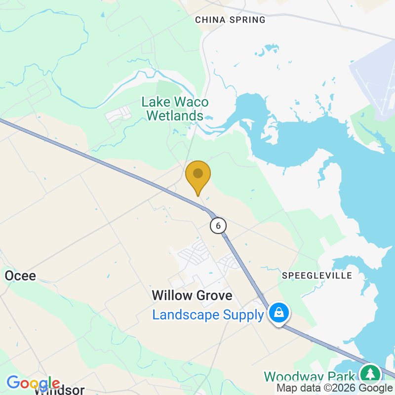 Map showing location of Aladdin Overhead Door Co., 375 Dosher Ln, Waco, TX 76712