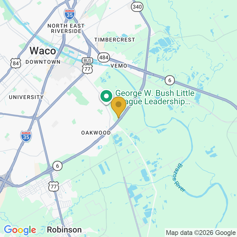 Map showing location of Loop 340 Overhead Door, 817 S Loop 340, Waco, TX 76706