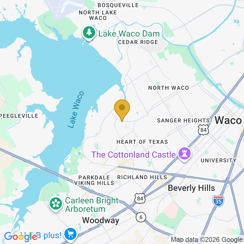 Map showing location of Abel's Garage Doors, Serves Waco