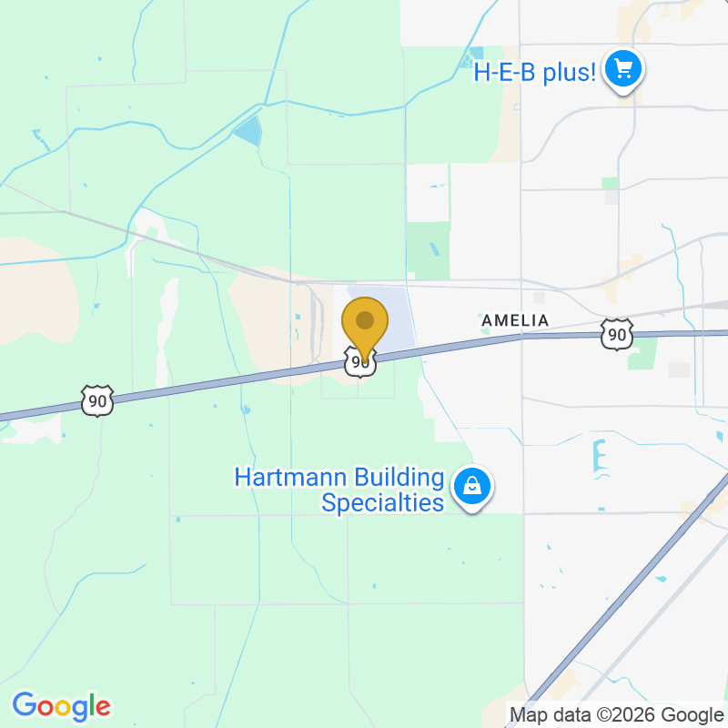 Map showing location of Overhead Door Company of Beaumont, 1547 Main Ln, Beaumont, TX 77713