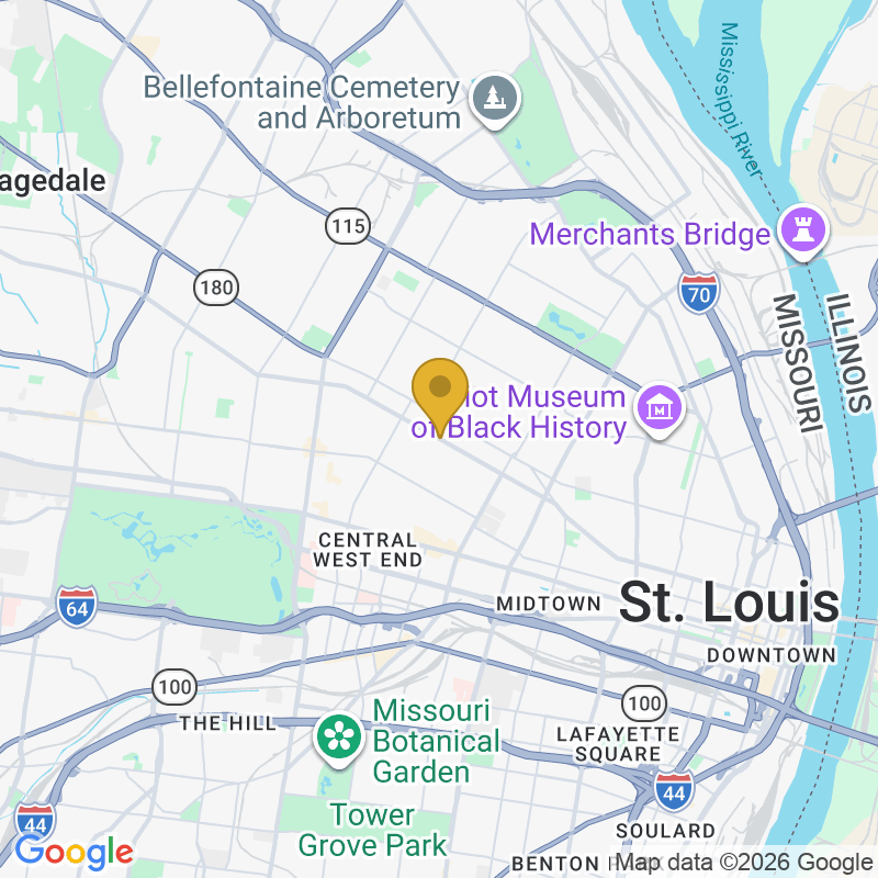 Map showing location of 24/7 Garage Door Repair, Serves Florissant