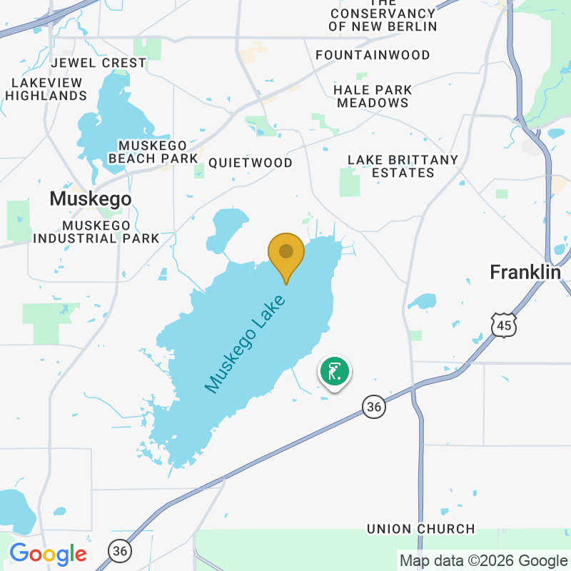 Map showing location of O'Brien Garage Doors, Serves Wauwatosa