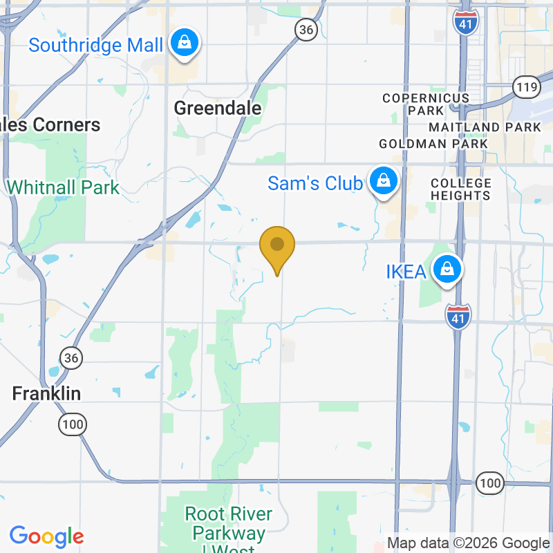 Map showing location of 414 Garage Door, Serves Wauwatosa