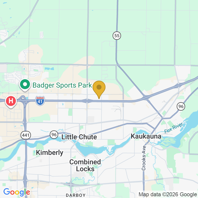 Map showing location of Specialty Door Systems II, Inc., 910 Randolph Dr, Appleton, WI 54913