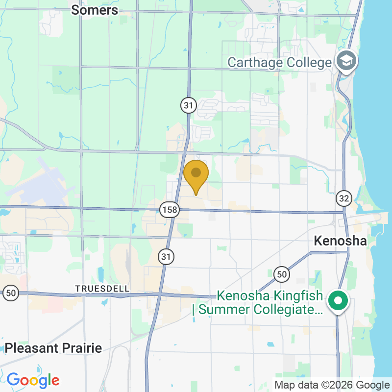 Map showing location of A & R Door Service Inc, 5500 50th St, Kenosha, WI 53144