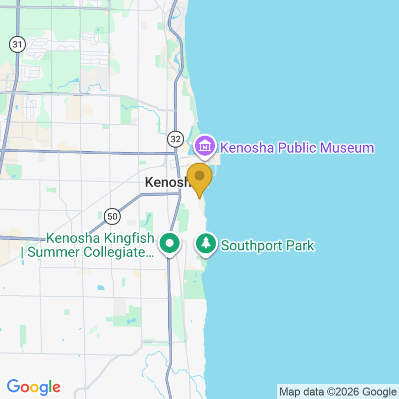 Map showing location of McDonald Overhead Door, Serves Kenosha