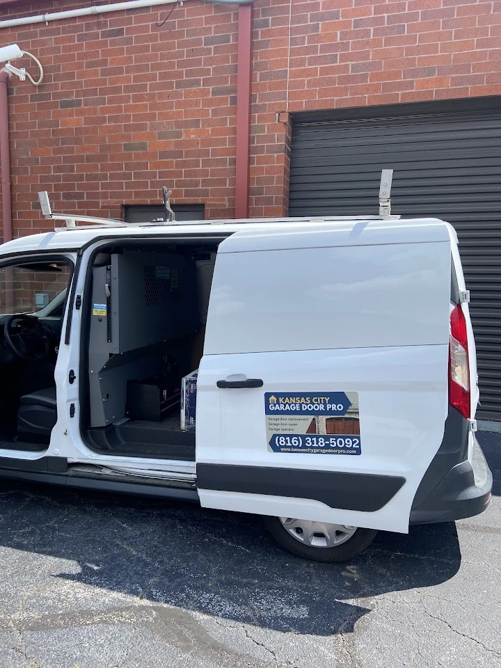 A Kansas City Garage Door Pro service van.