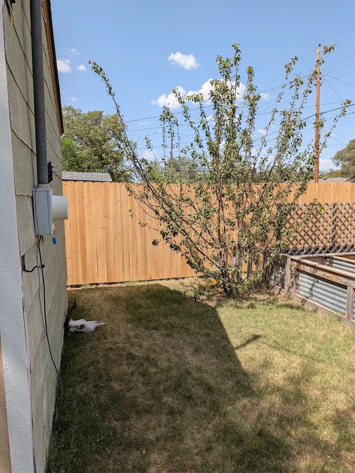 Backyard fence installation by West Texas ProEdge.