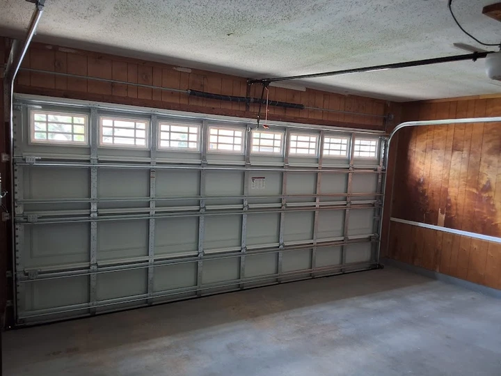Garage door interior view in Corpus Christi.
