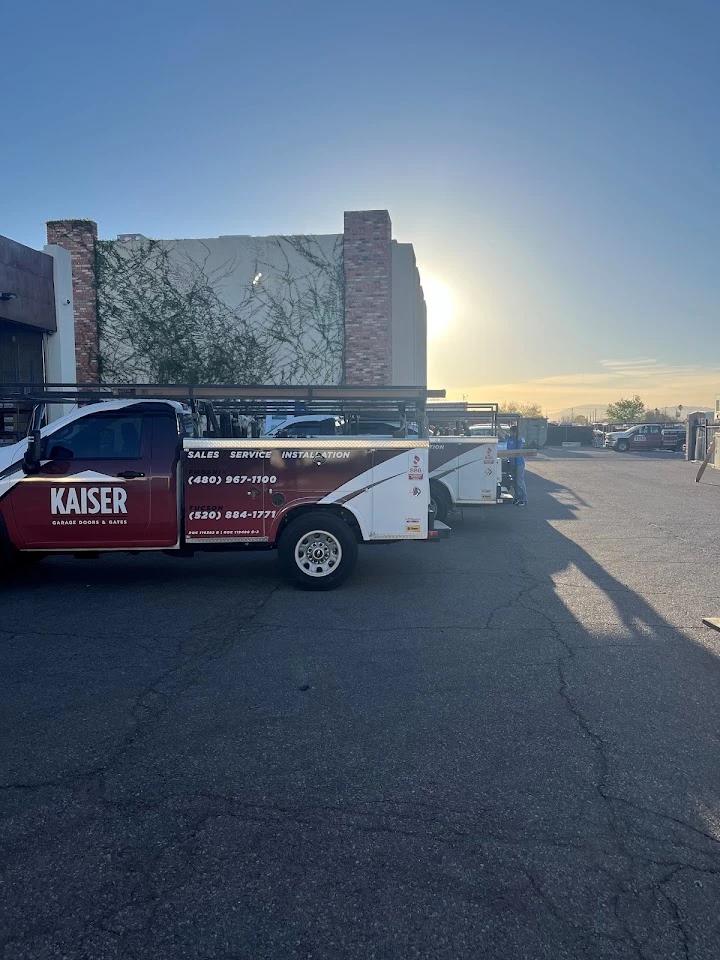 Kaiser Garage Doors & Gates service trucks.