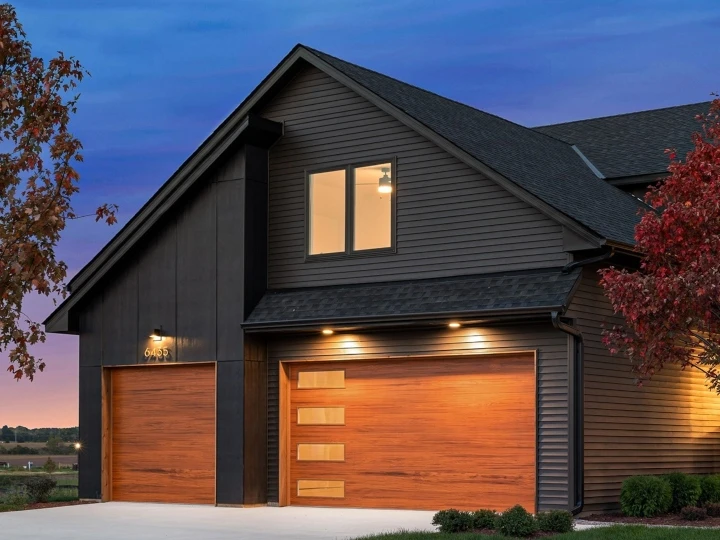 Modern garage doors by Gateway Door & Contracting.