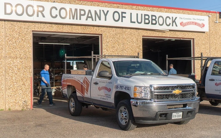 Overhead Door Company of Lubbock service truck.
