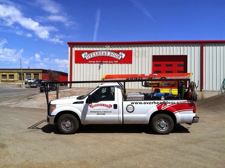 Overhead Door company truck in Amarillo, Texas.