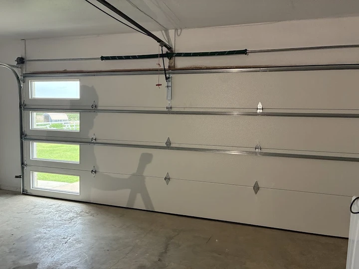 Residential garage door with windows from Precision.