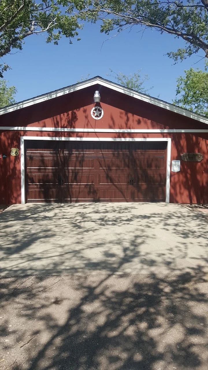 Texas Overhead Door garage in red.