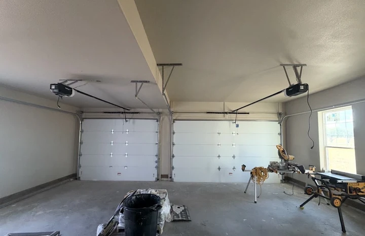 Two garage doors installed by Corpus Christi Overhead Door.
