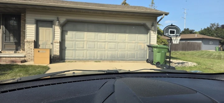Garage door at a residence in Appleton.