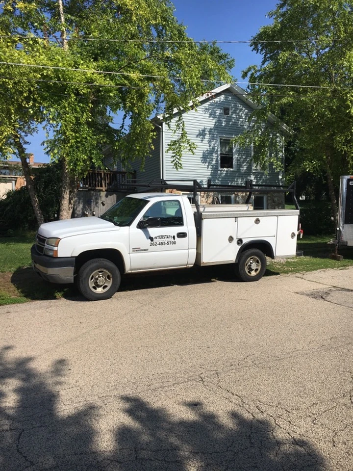 Interstate Garage Door service truck.