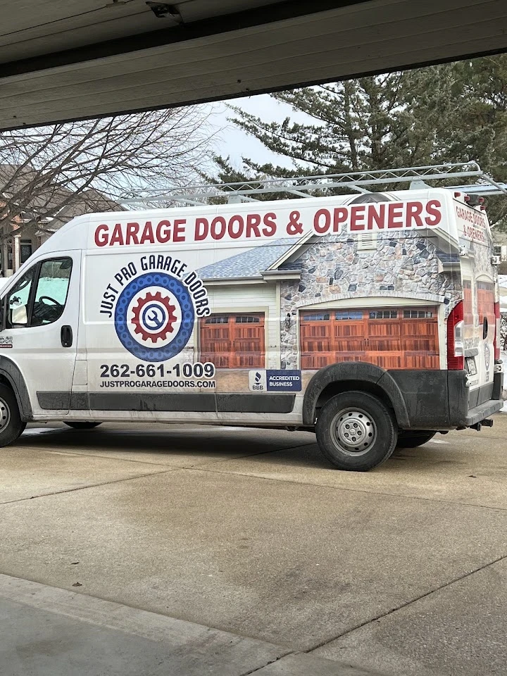 Just Pro Garage Doors service van.