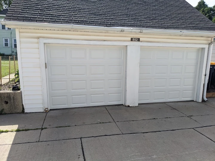 White two-car garage door by Graf's.
